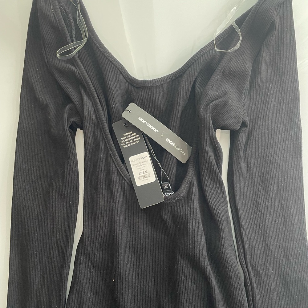 Fashion Nova Jodie Joe Black Long Sleeve Ribbed Top